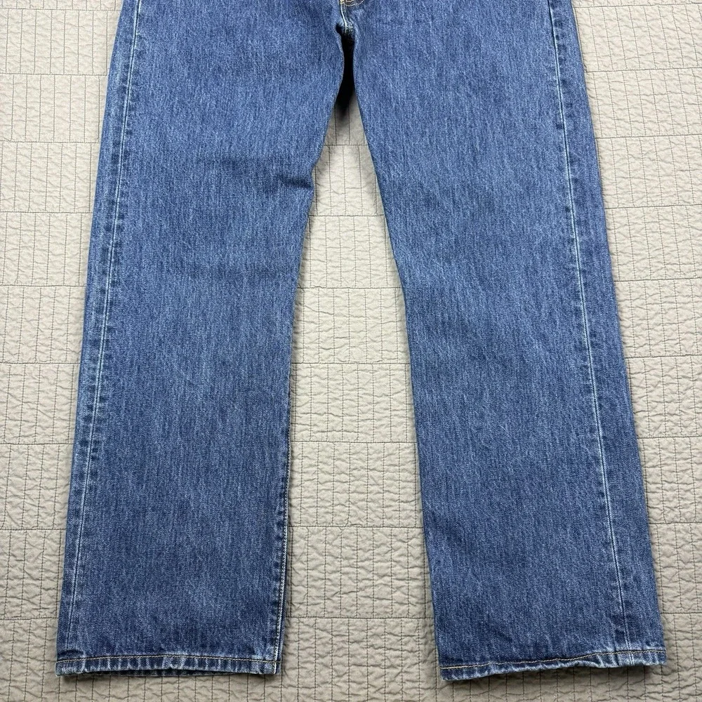 Levis 501 Jeans Men 38x30 (36x30) Blue Medium Wash Button Fly Straight Leg Denim